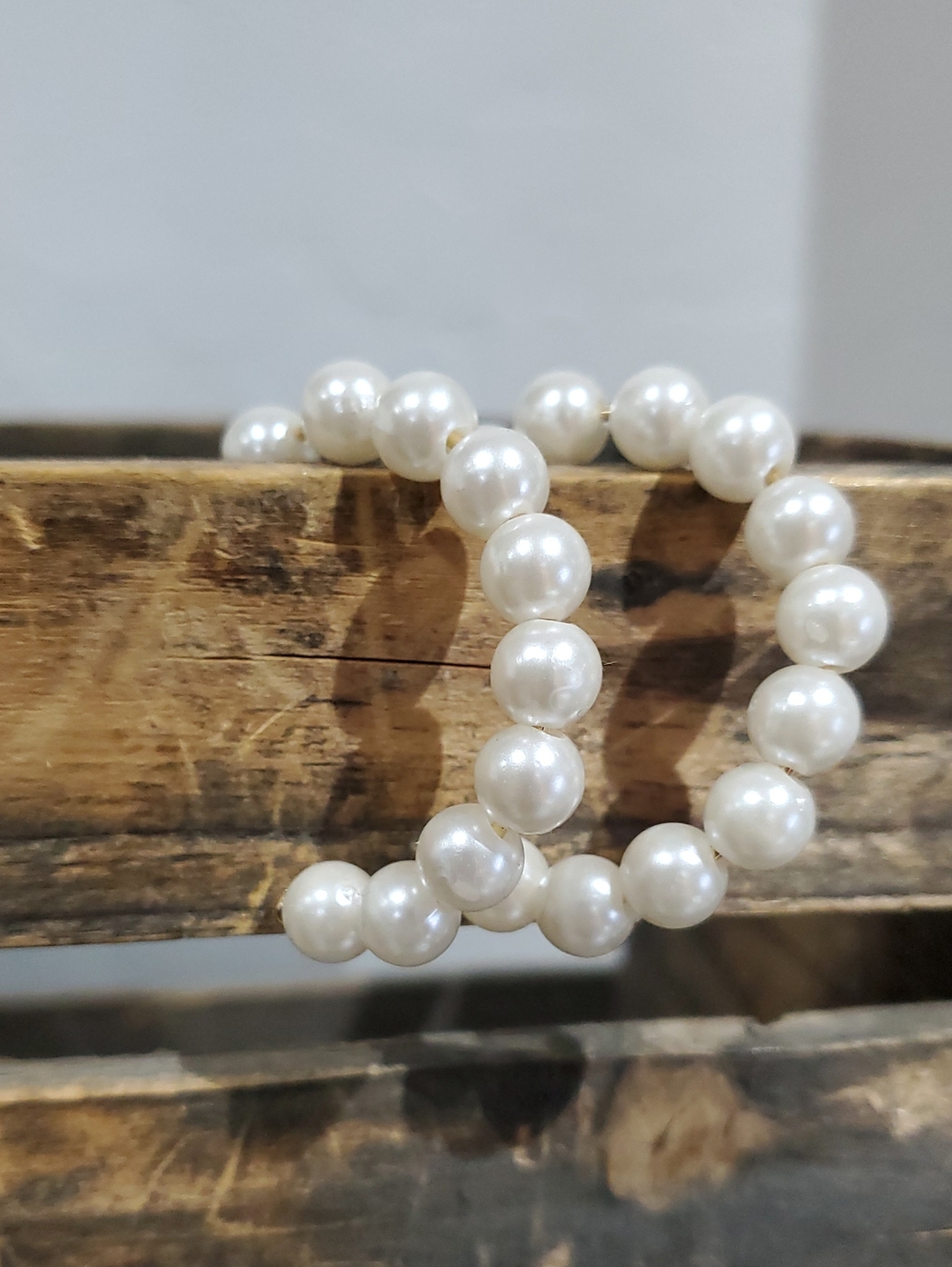Classic White Pearl Loop Earrings